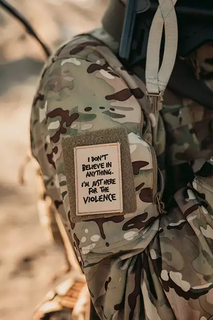 Here For The Violence Embroidered Patch [WaveCombat]