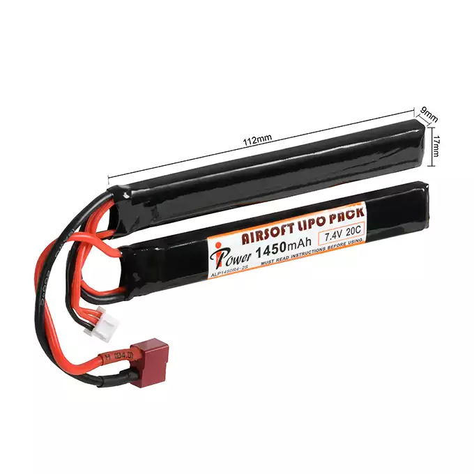 Battery Li-Po 1450mAh 7.4V 20C T-connect [IPower]