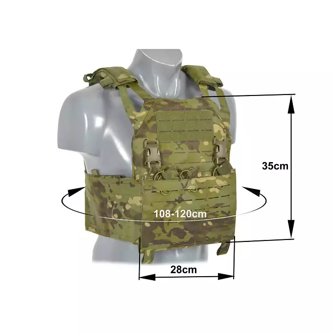 Laser-Cut “Buckle Up" Operator Plate Carrier with AR/AK Magazine Pouch — MT [8Fields]