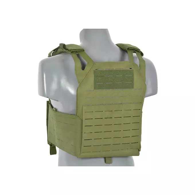 Laser-Cut “Buckle Up" Operator Plate Carrier with AR/AK Magazine Pouch — Olive [8Fields]
