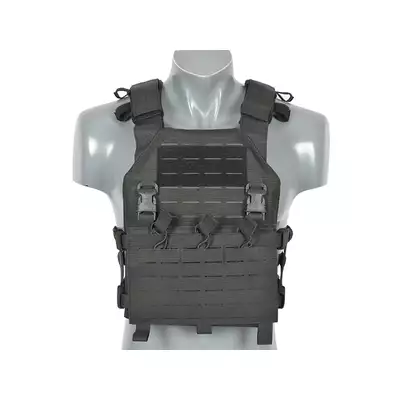 Laser-Cut “Buckle Up" Assault Plate Carrier with AR/AK Magazine Pouch — Black [8Fields]