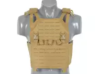 Laser-Cut “Buckle Up" Operator Plate Carrier with AR15/AK Magazine Pouch — Coyote [8Fields]