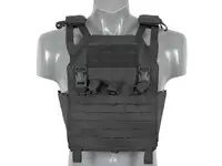 Laser-Cut “Buckle Up" Operator Plate Carrier with AR15/AK Magazine Pouch — Black [8Fields]