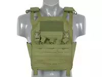 Laser-Cut “Buckle Up" Operator Plate Carrier with AR15/AK Magazine Pouch — Olive [8Fields]