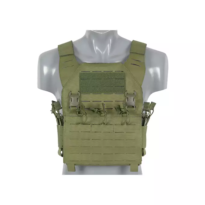 Laser-Cut “Buckle Up" Recon Plate Carrier with AR/AK Magazine Pouch — Olive [8Fields]