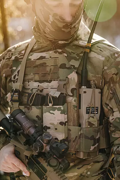 Laser-Cut “Buckle Up" Recon Plate Carrier with AR15/AK Magazine Pouch — Multicamo [8Fields]