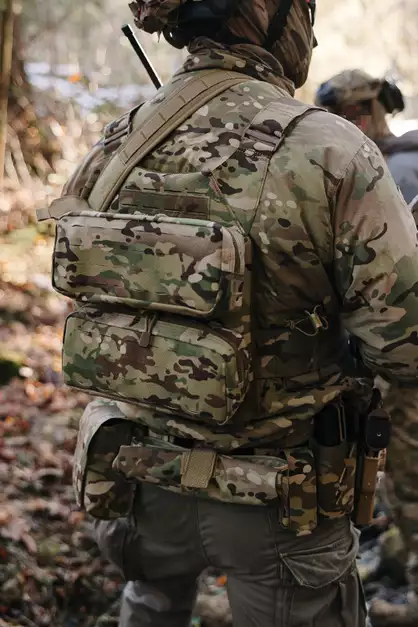 Laser-Cut “Buckle Up" Recon Plate Carrier with AR15/AK Magazine Pouch — Multicamo [8Fields]