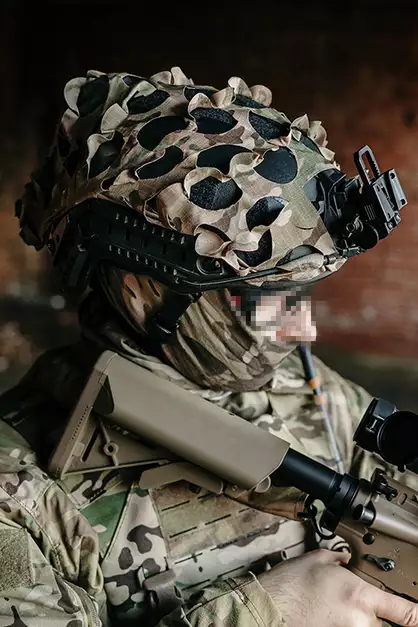 3D Laser-Cut Camouflage Cover for High-Cut Helmet - Multicamo [8Fields]