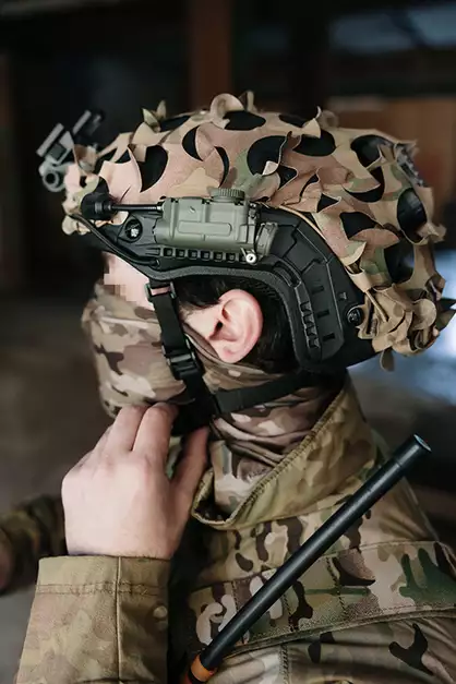 3D Laser-Cut Camouflage Cover for High-Cut Helmet - Multicamo [8Fields]