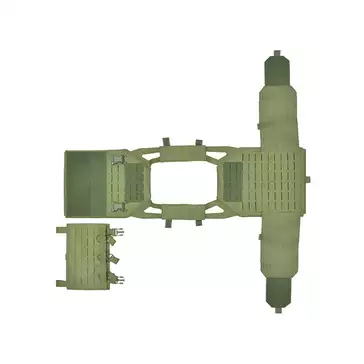 Laser-Cut “Buckle Up" Operator Plate Carrier with AR/AK Magazine Pouch — Multicamo [8Fields]