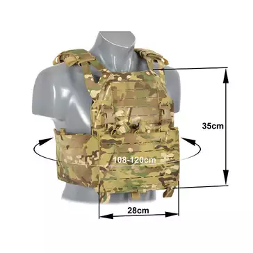 Laser-Cut “Buckle Up" Operator Plate Carrier with AR/AK Magazine Pouch — Multicamo [8Fields]