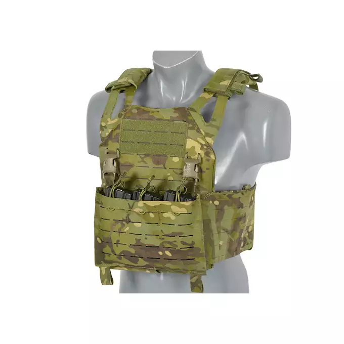 Laser-Cut “Buckle Up" Operator Plate Carrier with AR/AK Magazine Pouch — MT [8Fields]