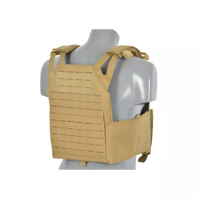 Laser-Cut “Buckle Up" Operator Plate Carrier with AR/AK Magazine Pouch — Coyote [8Fields]