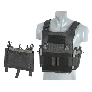 Laser-Cut “Buckle Up" Recon Plate Carrier with AR/AK Magazine Pouch — Multicamo [8Fields]