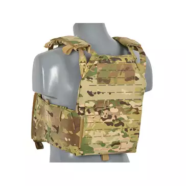 Laser-Cut “Buckle Up" Operator Plate Carrier with AR/AK Magazine Pouch — Multicamo [8Fields]
