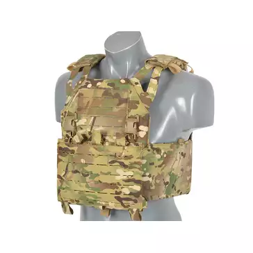 Laser-Cut “Buckle Up" Operator Plate Carrier with AR/AK Magazine Pouch — Multicamo [8Fields]
