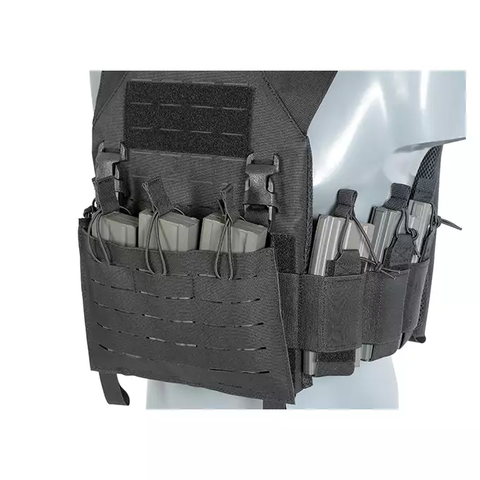 Laser-Cut “Buckle Up" Recon Plate Carrier with AR/AK Magazine Pouch — Black [8Fields]