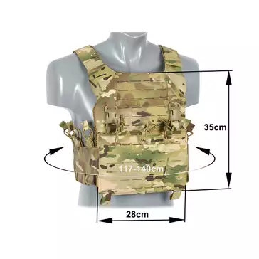 Laser-Cut “Buckle Up" Recon Plate Carrier with AR/AK Magazine Pouch — Multicamo [8Fields]