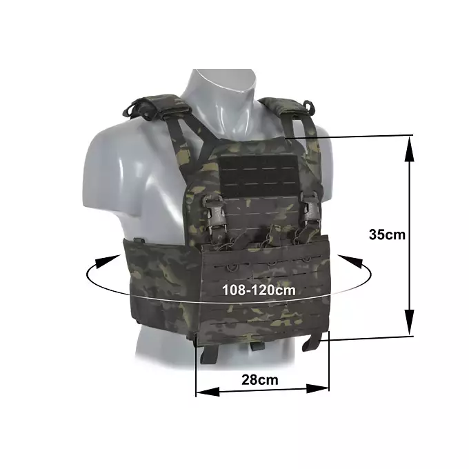 Laser-Cut “Buckle Up" Operator Plate Carrier with AR/AK Magazine Pouch — MB [8Fields]
