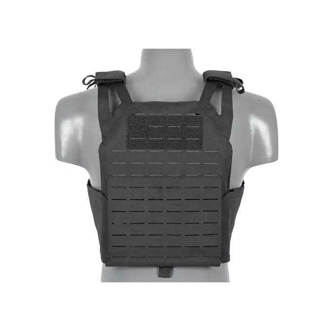 Laser-Cut “Buckle Up" Operator Plate Carrier with AR/AK Magazine Pouch — Black [8Fields]