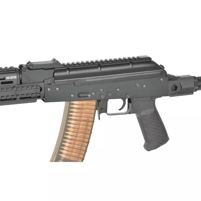 [Zestaw] Replika Strike Industries AK-TRAX Eshooter ETU - Black [EMG] + Maverick-II Plus 1x22 SOL Solar Power Red Dot Sight - black [Vector Optics]