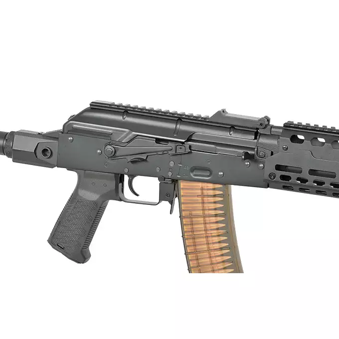 [Zestaw] Replika Strike Industries AK-TRAX CQB - Black + Eshooter [EMG] + Maverick-II Plus 1x22 SOL Solar Power Red Dot Sight - black [Vector Optics]