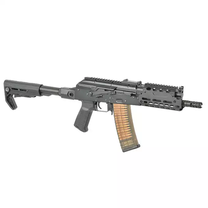 [Zestaw] Replika Strike Industries AK-TRAX CQB - Black + Eshooter [EMG] + Maverick-II Plus 1x22 SOL Solar Power Red Dot Sight - black [Vector Optics]