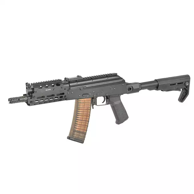 [Zestaw] Replika Strike Industries AK-TRAX CQB - Black + Eshooter [EMG] + Maverick-II Plus 1x22 SOL Solar Power Red Dot Sight - black [Vector Optics]
