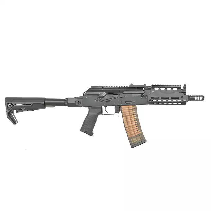 [Zestaw] Replika Strike Industries AK-TRAX CQB - Black + Eshooter [EMG] + Maverick-II Plus 1x22 SOL Solar Power Red Dot Sight - black [Vector Optics]