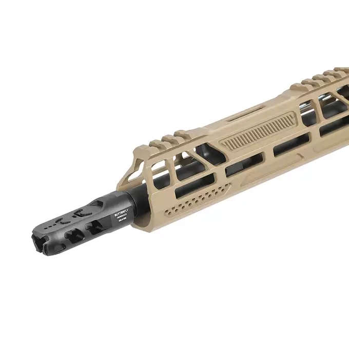 [Zestaw] Replika karabinka M920A  Aeroknox AX//15 ETU Wireless TAN [DE] + Tłumik podświetlający kulki z efektem płomienia Flare M [Eshooter]