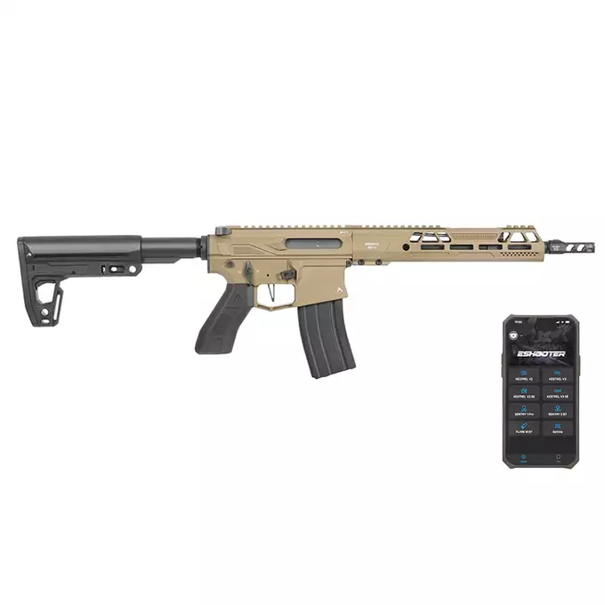 [Zestaw] Replika karabinka M920A  Aeroknox AX//15 ETU Wireless TAN [DE] + Pokrowiec podwójny na broń 103cm - Tan [8FIELDS]