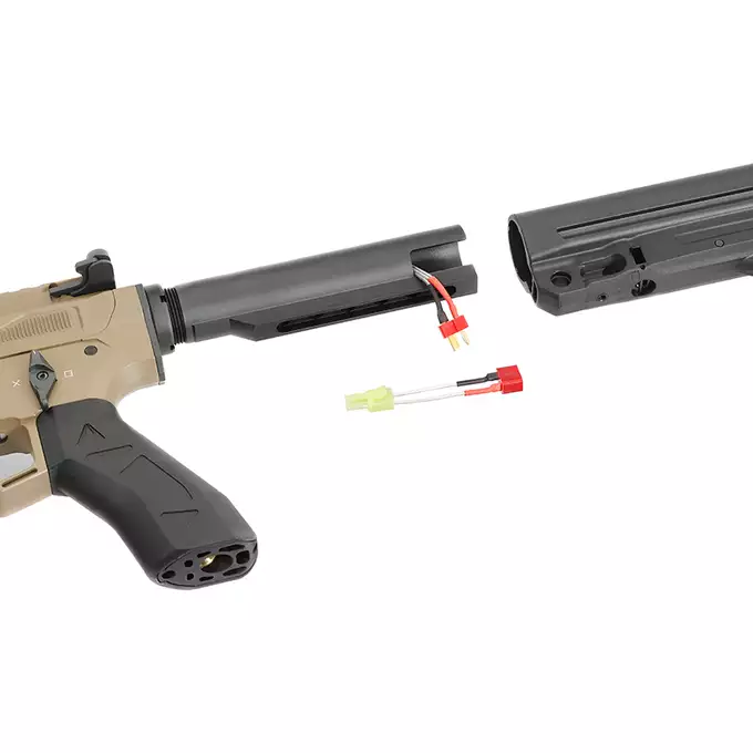 [Zestaw] Replika karabinka M920A  Aeroknox AX//15 ETU Wireless TAN [DE] + Pokrowiec podwójny na broń 103cm - Tan [8FIELDS]