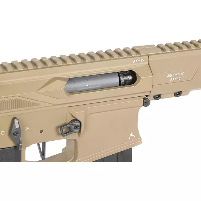 [Zestaw] Replika karabinka M920A  Aeroknox AX//15 ETU Wireless TAN [DE] + Pokrowiec podwójny na broń 103cm - Tan [8FIELDS]