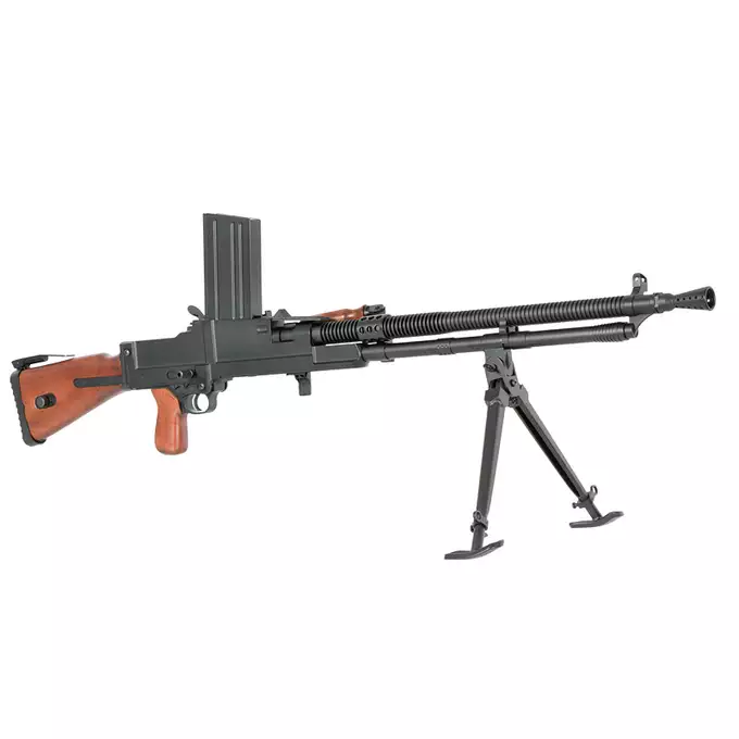 [Zestaw] Replika Karabinu Maszynowego MG26(t) z Okresu II Wojny Światowej [Snow Wolf] + Magazynek MID-CAP do MG26(t) [SNOW WOLF]