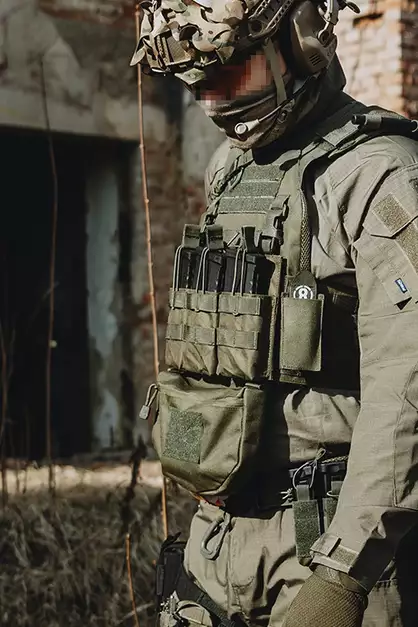 Drop-Down Utility Pouch for Armor Carrier Mod.2 - Olive [8FIELDS]