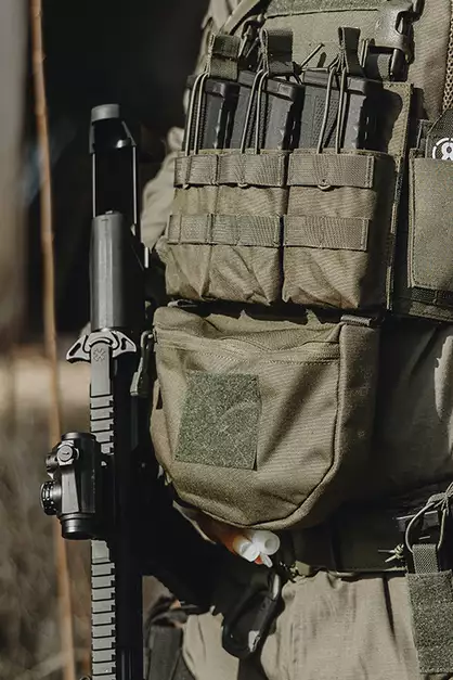 Drop-Down Utility Pouch for Armor Carrier Mod.2 - Olive [8FIELDS]