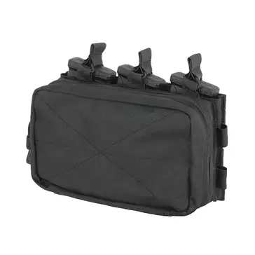 MOLLE Triple Rifle Mag/GP Pouch - Black [8FIELDS]