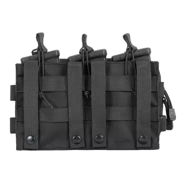 MOLLE Triple Rifle Mag/GP Pouch - Black [8FIELDS]
