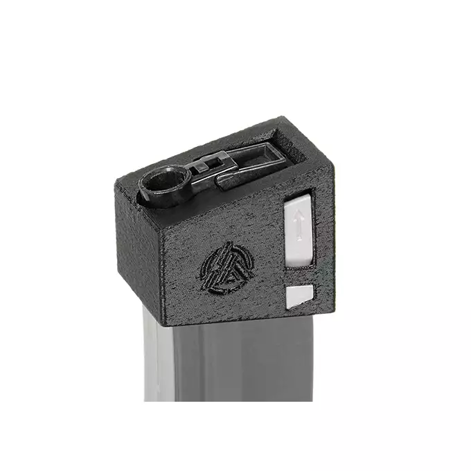 [Zestaw] M917C UTR45 - Black [DE Airsoft] + Prosty magazynek na 120 kulek do MP5/CM.106 [CYMA] + Adapter magazynka MP5/UTR [Hades Airsoft]