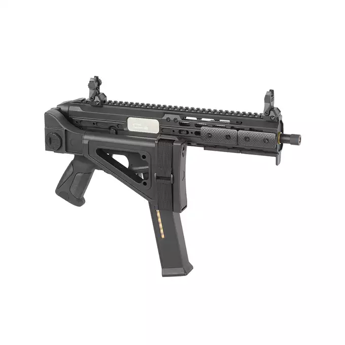 [Zestaw] M917C UTR45 - Black [DE Airsoft] + Prosty magazynek na 120 kulek do MP5/CM.106 [CYMA] + Adapter magazynka MP5/UTR [Hades Airsoft]