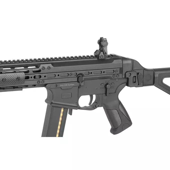 [Zestaw] M917C UTR45 - Black [DE Airsoft] + Prosty magazynek na 120 kulek do MP5/CM.106 [CYMA] + Adapter magazynka MP5/UTR [Hades Airsoft]