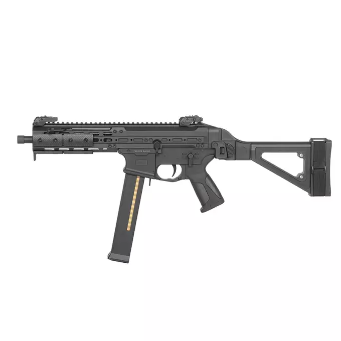[Zestaw] M917C UTR45 - Black [DE Airsoft] + Prosty magazynek na 120 kulek do MP5/CM.106 [CYMA] + Adapter magazynka MP5/UTR [Hades Airsoft]