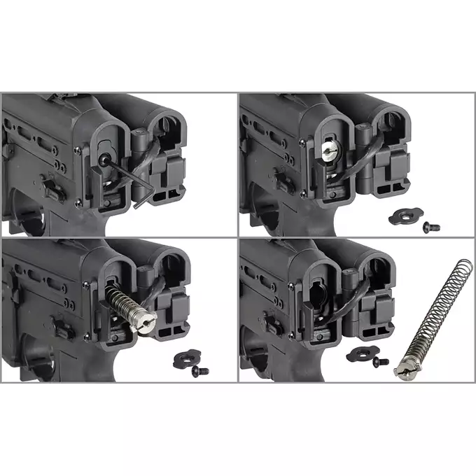 [Zestaw] M917C UTR45 - Black [DE Airsoft] + Prosty magazynek na 120 kulek do MP5/CM.106 [CYMA] + Adapter magazynka MP5/UTR [Hades Airsoft]