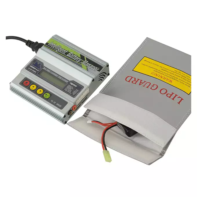 [Set] Battery Li-Po 1450mAh 7.4V 20C T-connect [IPower] + (10x20 cm) LiPo Guard - Safety Battery Charging/Storing Bag [IPower]