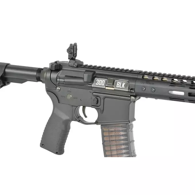 [Zestaw] Replika karabinka Noveske 10.5" Gen III Shorty 300BLK  Eshooter ETU - Black [EMG] + Lekki chwyt pionowy - MLOCK - Black/Gray [BD]