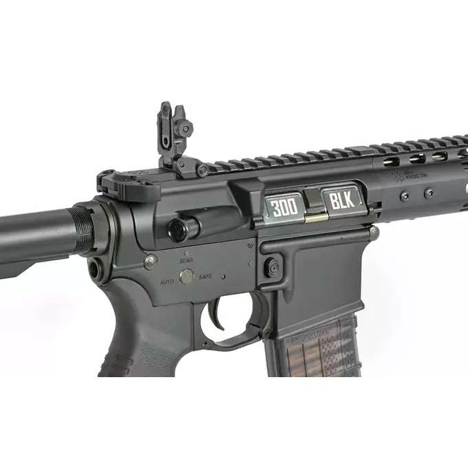 [Zestaw] Replika karabinka Noveske 10.5" Gen III Shorty 300BLK  Eshooter ETU - Black [EMG] + Lekki chwyt pionowy - MLOCK - Black/Gray [BD]