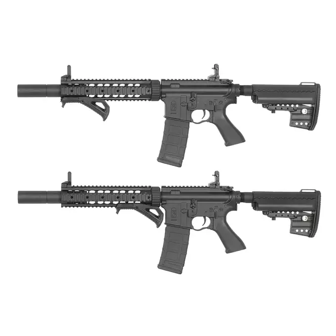 [Zestaw] Replika Strike Industries AK-TRAX Eshooter ETU - Black [EMG] + Chwyt przedni wspierajacy - Black [FMA]