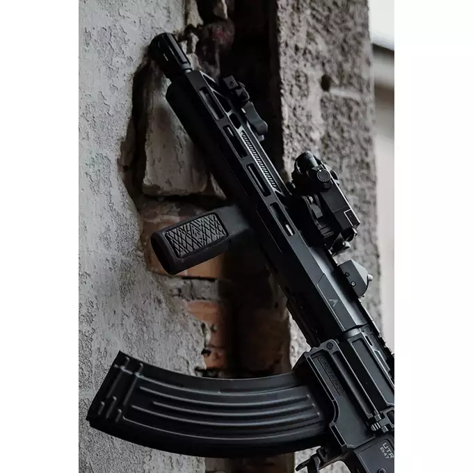 [Zestaw] WE07 AR15 Airsoft z 30RPS i Eshooter ETU [WELLPRO] + Lekki chwyt pionowy - MLOCK - Black/Gray [BD]