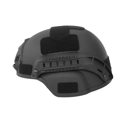 [Zestaw] Ultra lekka replika hełmu Spec-Ops MICH - Black [8FIELDS] + Stalowa maska siatkowa 2.0 - Black [WOSPORT]