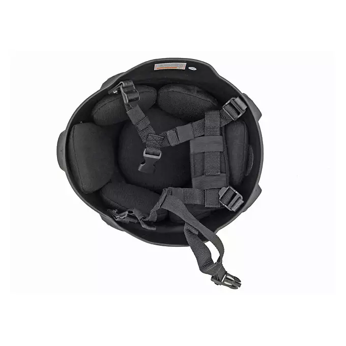 [Zestaw] Ultra lekka replika hełmu Spec-Ops MICH - Black [8FIELDS] + Stalowa maska siatkowa 2.0 - Black [WOSPORT]